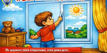 Открытое окно – опасность для ребенка!